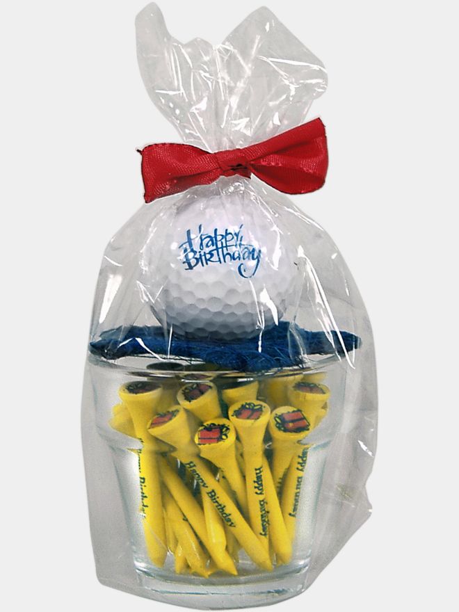 Sportiques Glass pot Happy Birthday writing Other