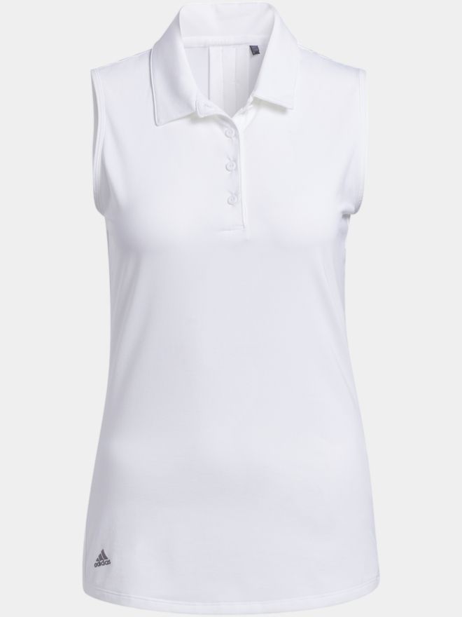 adidas ULTIMATE 365 SOLID ohne Arm Polo weiß