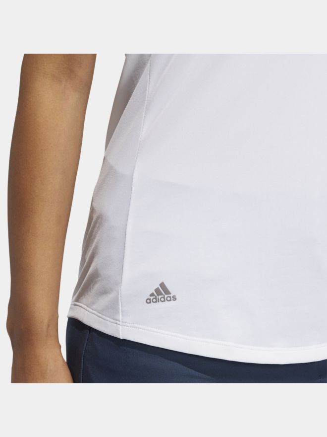 adidas ULTIMATE 365 SOLID ohne Arm Polo weiß