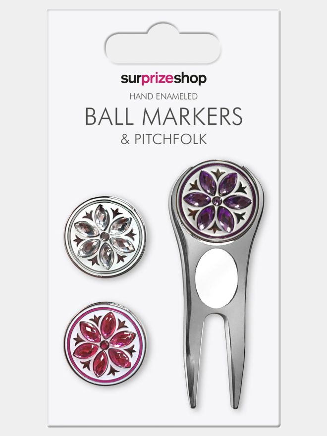Surprizeshop Pitchgabel & Ballmarker Set silber