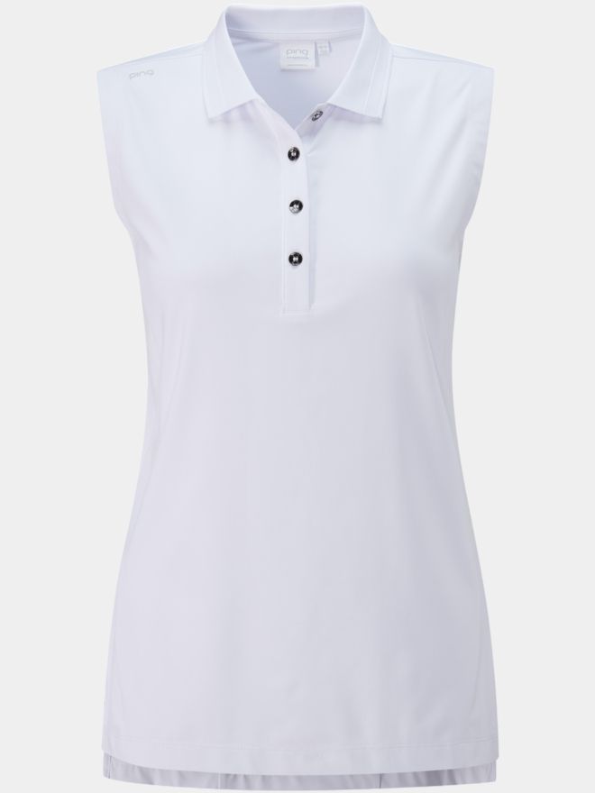 Ping Solene ohne Arm Polo weiß