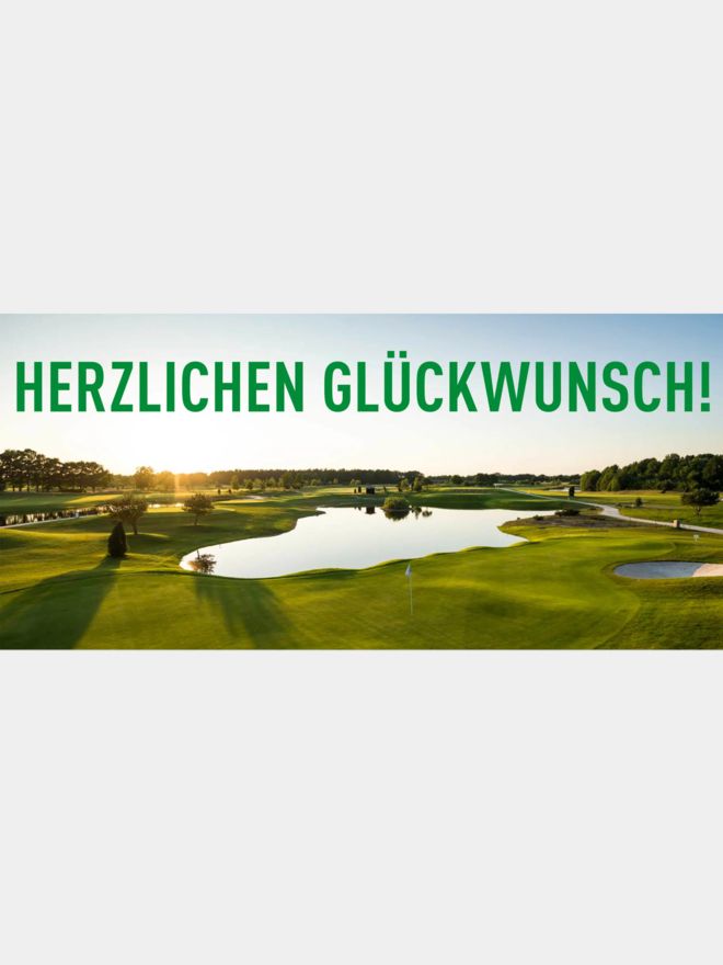 Golf House Gutschein zum Drucken Glückwunsch Platz