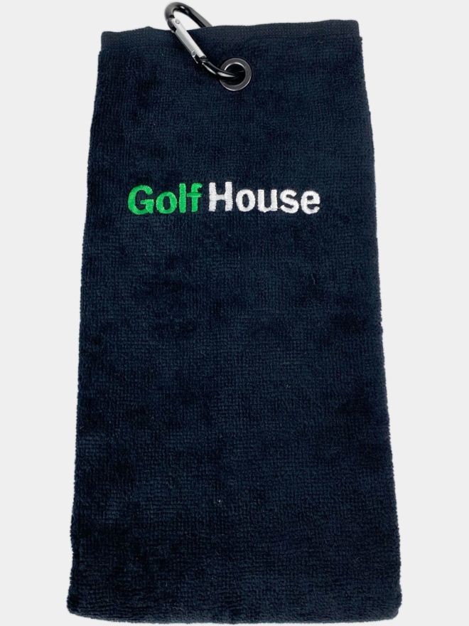 Golf House TriFold Handtuch schwarz