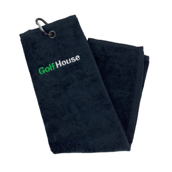 Golf House TriFold Handtuch schwarz