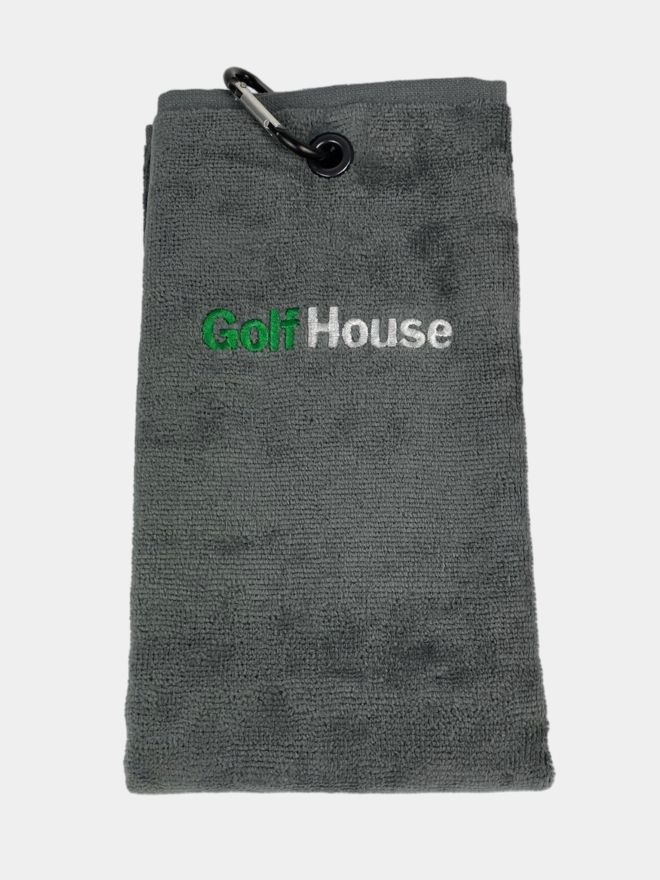 Golf House TriFold Handtuch grau