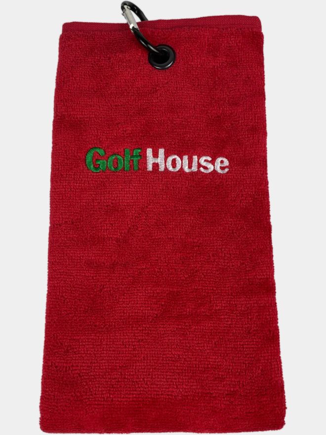 Golf House TriFold Handtuch rot