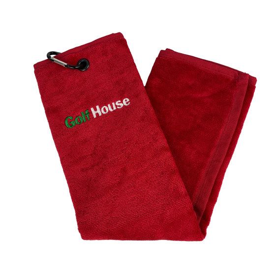 Golf House TriFold Handtuch rot