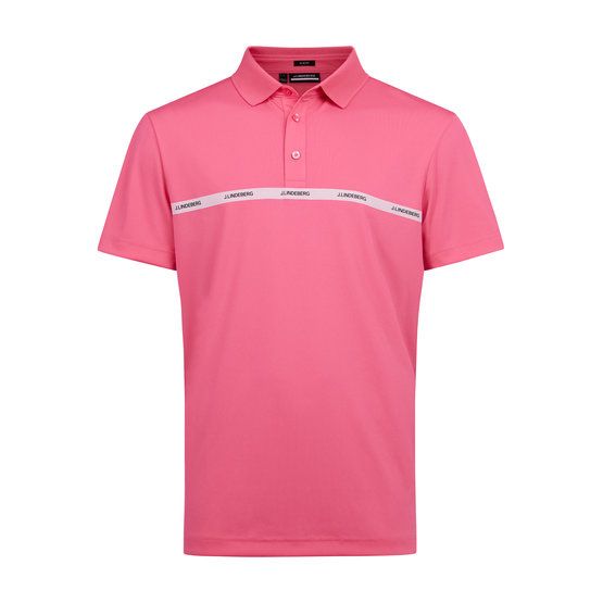 J.Lindeberg Chad Slim Fit Golf Polo Halbarm Polo pink