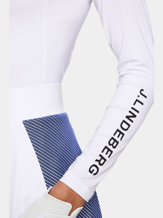 J.Lindeberg Asa Soft Compression Top Mock Unterzieher weiß