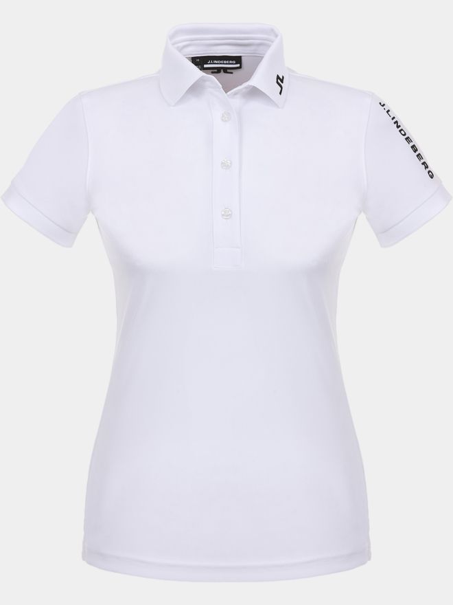J.Lindeberg Tour Tech Golf Polo Halbarm weiß