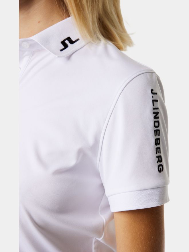 J.Lindeberg Tour Tech Golf Polo Halbarm weiß