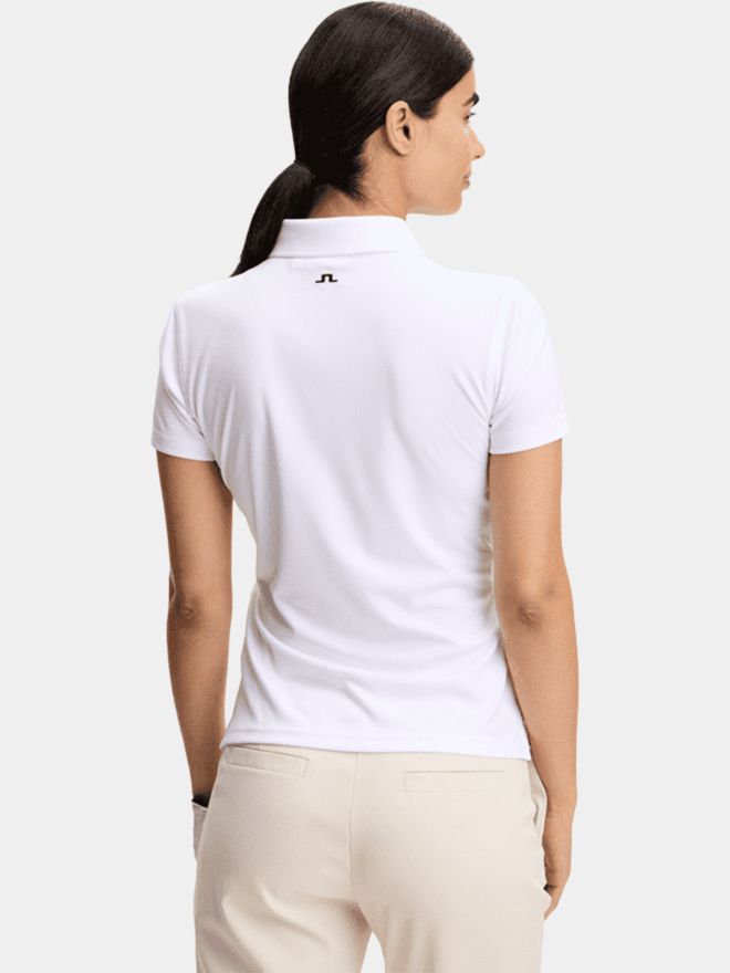 J.Lindeberg Tour Tech Golf Polo Halbarm weiß