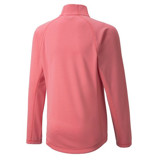 Puma Girls 1/4 Zip Stretch Midlayer koralle