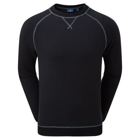 FootJoy drirelease French Terry Crew Neck Sweater Shirt Sweatshirt navy