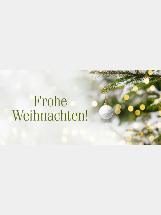 Golf House Gutschein zum Drucken Weihnachten Ball