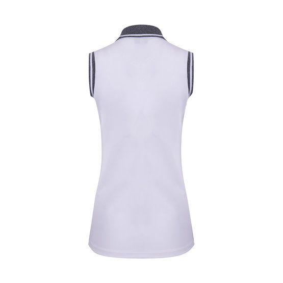 Kjus Women's V-Neck ohne Arm Polo weiß