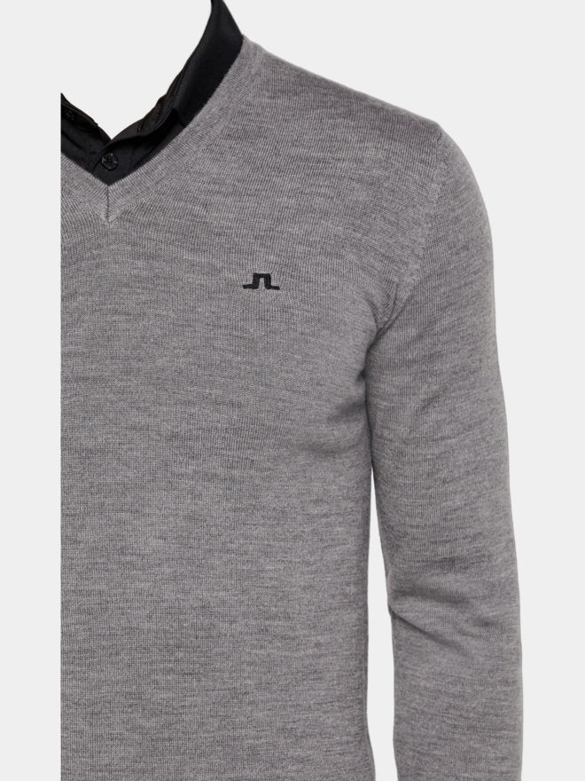 J.Lindeberg Lymann Pullover grau melange