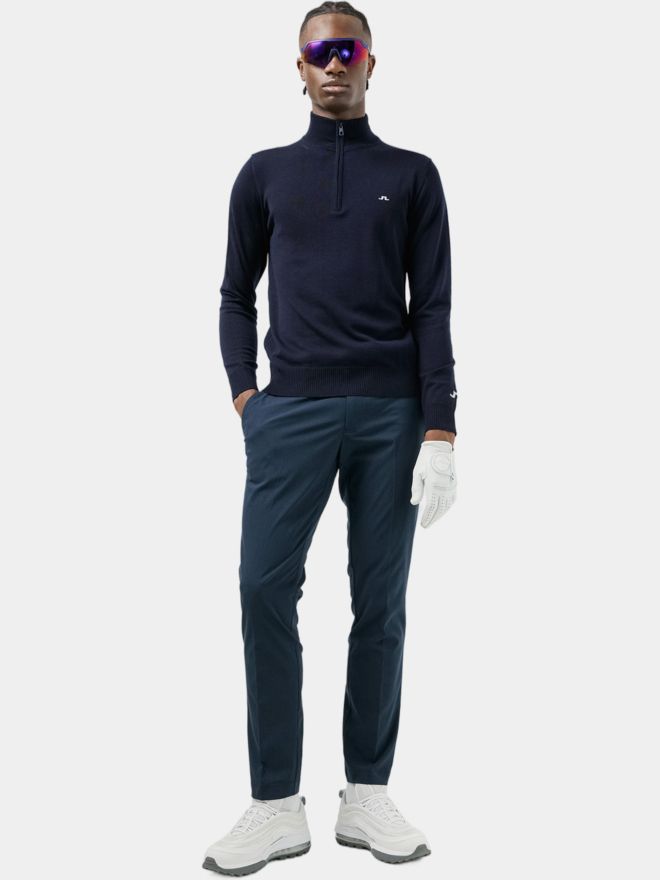 J.Lindeberg Kian Zipped Golf Sweater Troyer Strick navy