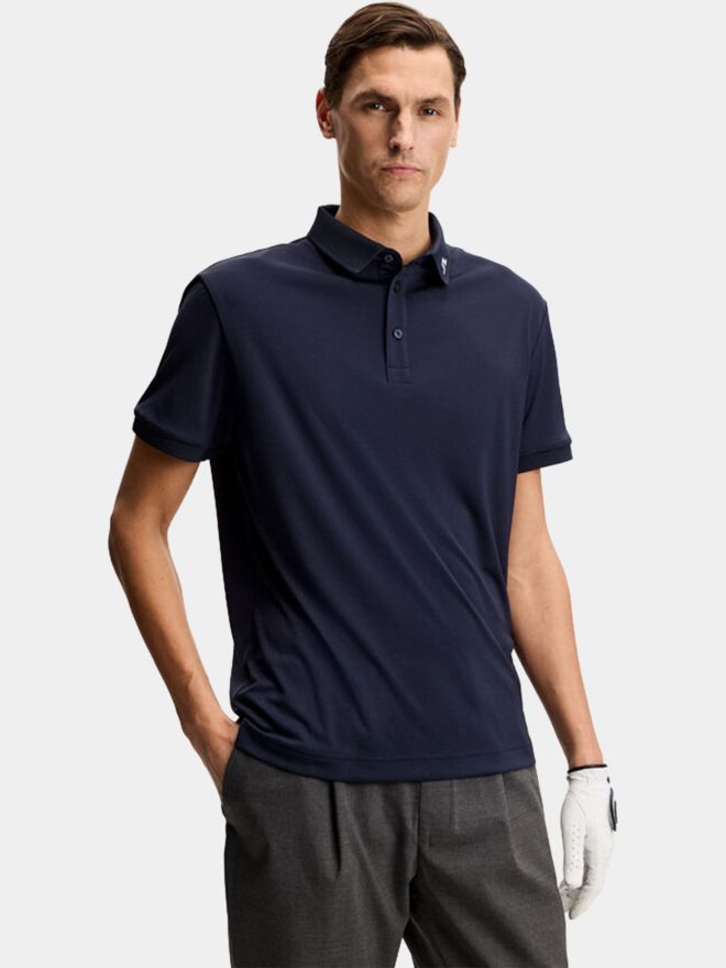 J.Lindeberg Tour Tech Reg Fit Golf Halbarm Polo navy