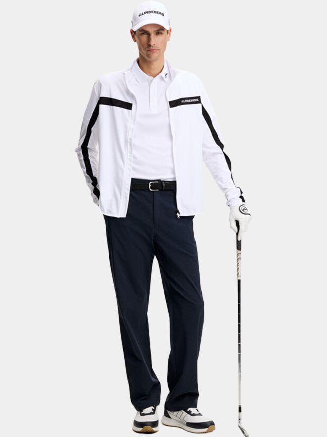 J.Lindeberg Tour Tech Reg Fit Golf Halbarm Polo weiß