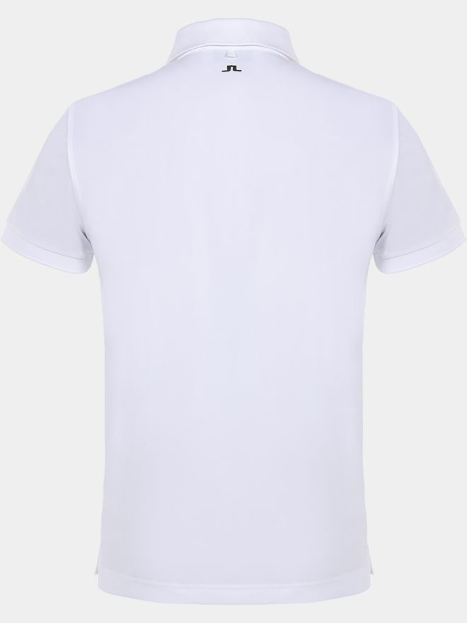J.Lindeberg Tour Tech Reg Fit Golf Halbarm Polo weiß