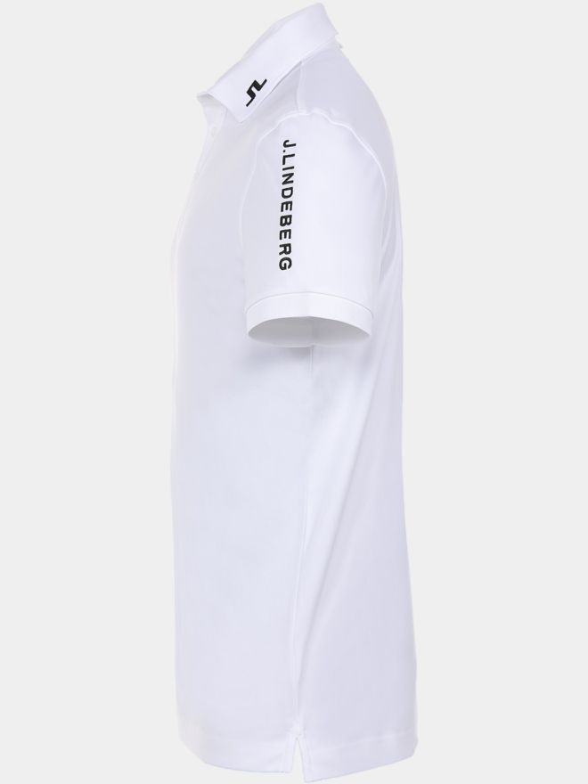 J.Lindeberg Tour Tech Reg Fit Golf Halbarm Polo weiß