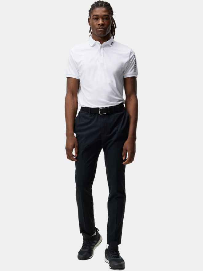 J.Lindeberg Tour Tech Reg Fit Golf Halbarm Polo weiß