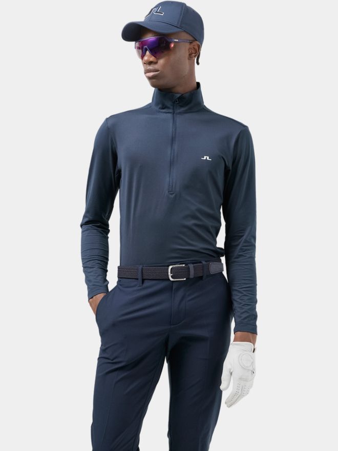 J.Lindeberg Luke Half Zip Stretch Midlayer navy