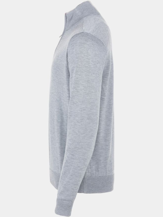 FootJoy Wool Blend Lined 1/2 Zip Pullover Wind stop Knit gray melange