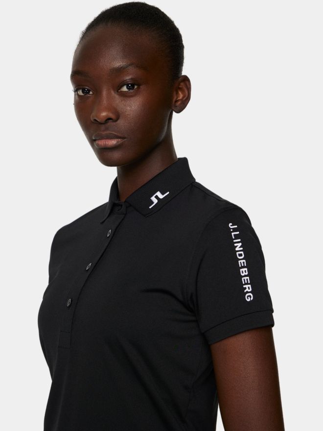 J.Lindeberg Polo Tour Tech s krátkým rukávem černá