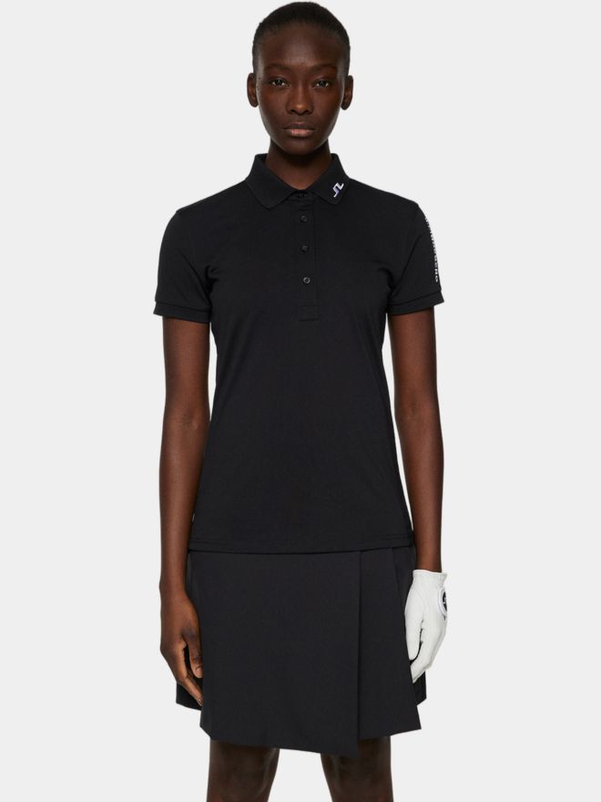 J.Lindeberg Polo Tour Tech s krátkým rukávem černá