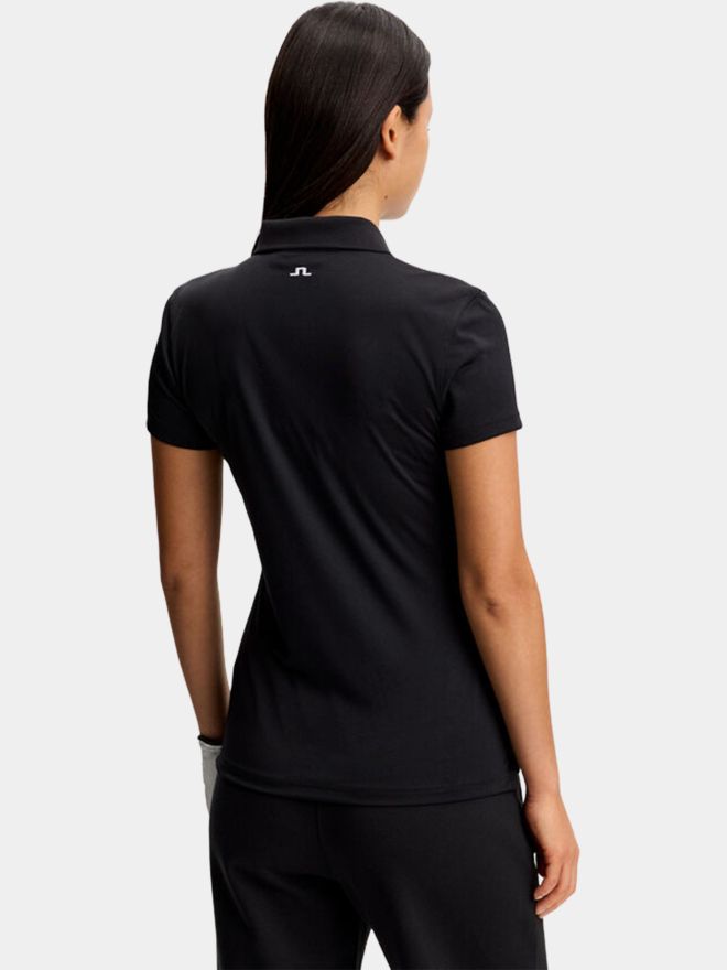 J.Lindeberg Tour Tech Golf Polo Halbarm schwarz