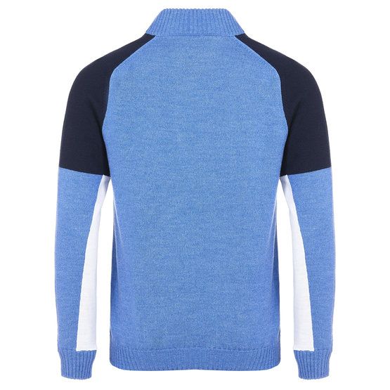 Daniel Springs Windstopp Strick Troyer blau