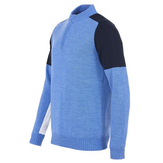 Daniel Springs Windstopp Strick Troyer blau