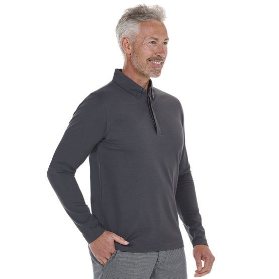 Daniel Springs Long sleeve polo anthracite