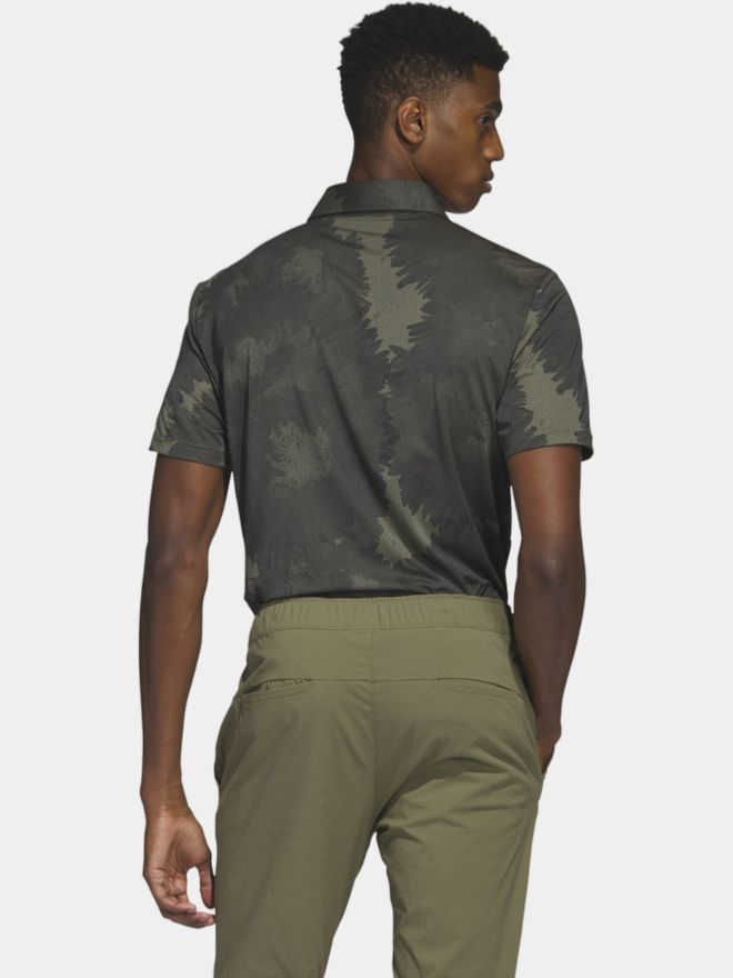 adidas FLOWER MESH Halbarm Polo oliv