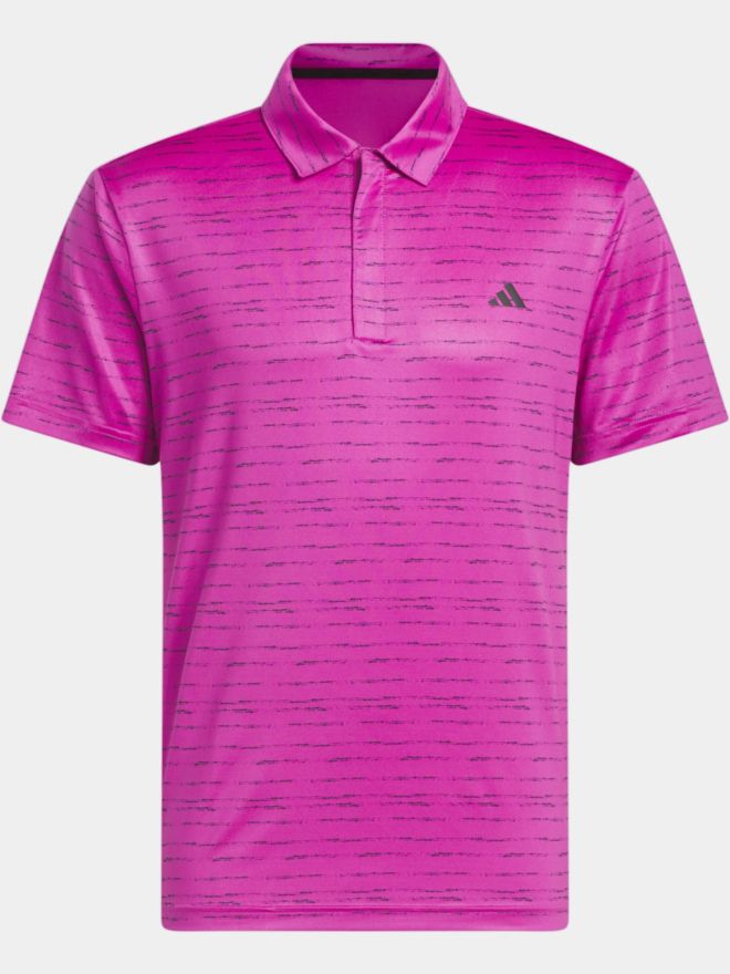 adidas STRIPE ZIPPER Halbarm Polo pink