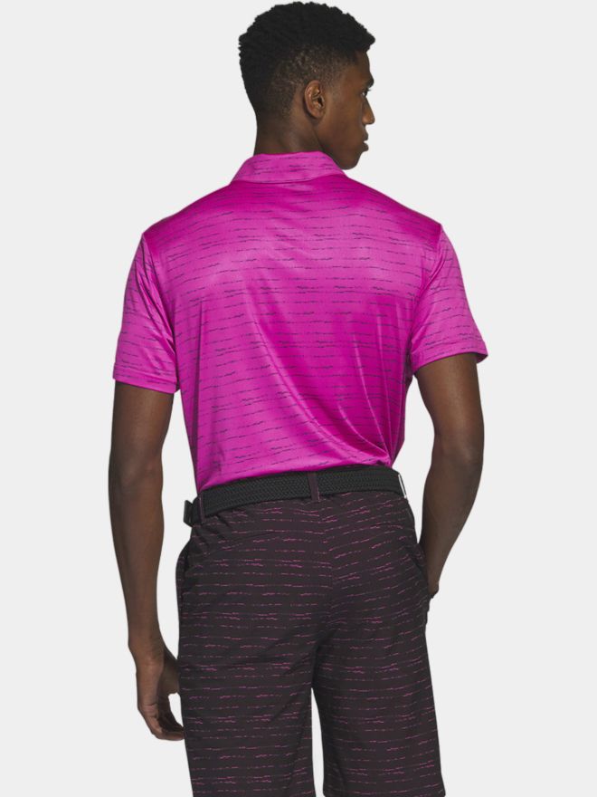 adidas STRIPE ZIPPER Halbarm Polo pink