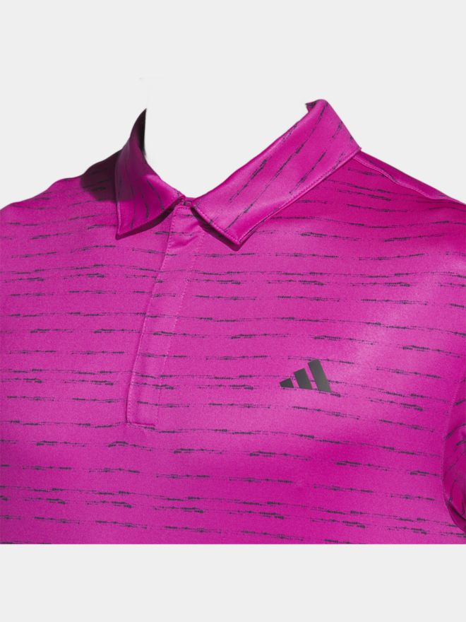 adidas STRIPE ZIPPER Halbarm Polo pink