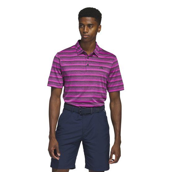 Adidas TWO COLOR STRIPE Halbarm Polo pink