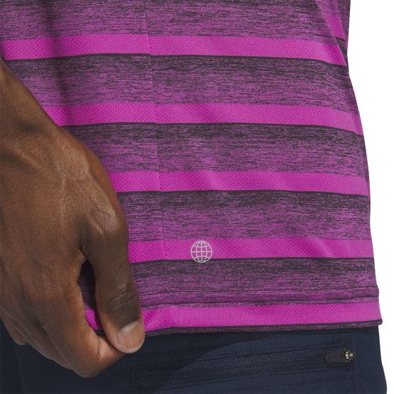 Adidas TWO COLOR STRIPE Halbarm Polo pink