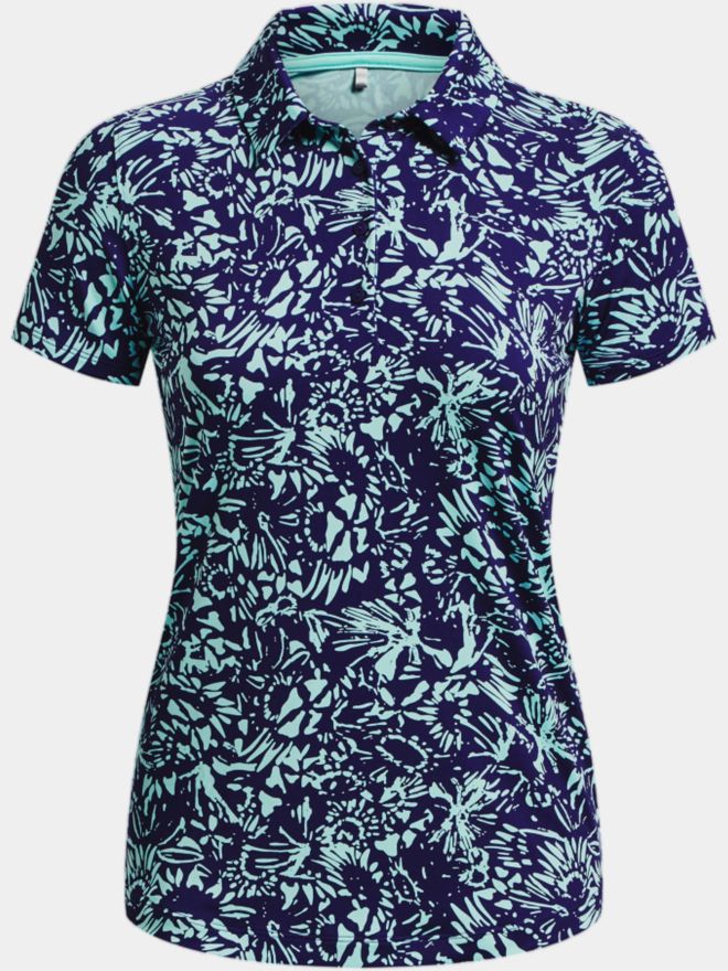 Under Armour Zinger Printed Halbarm Polo blau