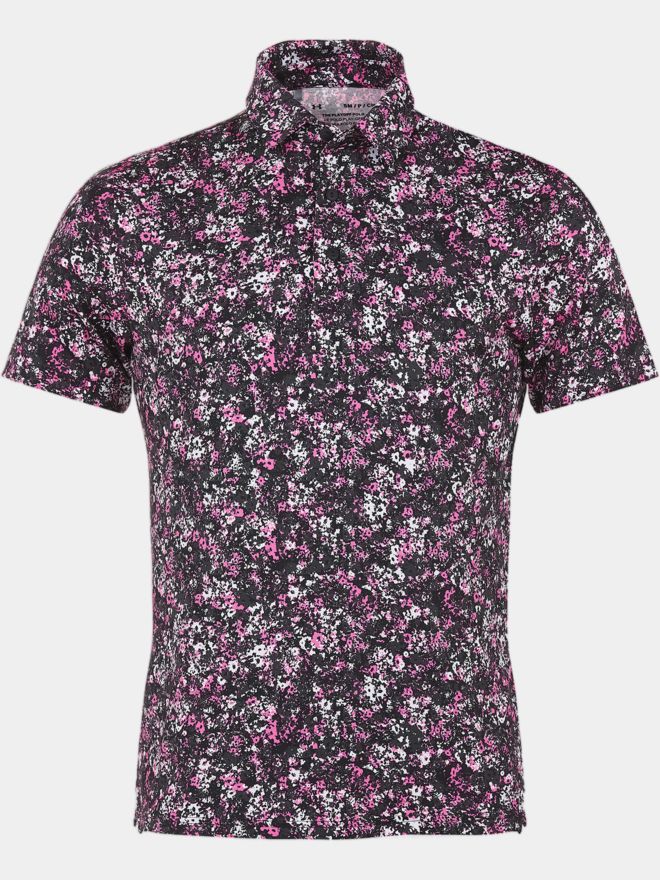 Under Armour Playoff 3.0 Floral Speckle Halbarm Polo schwarz