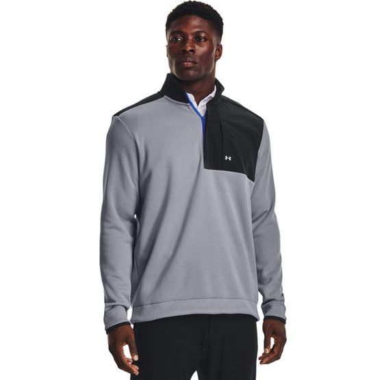 Under Armour Storm SweaterFleece Nov Stretch Midlayer in light gray buy online Golf House