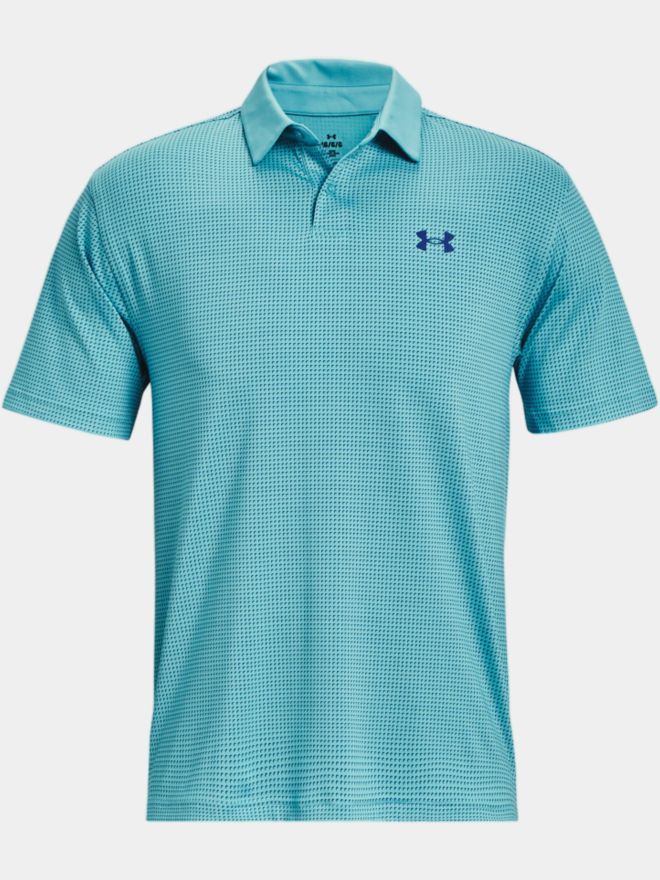 Under Armour T2G Printed Halbarm Polo türkis