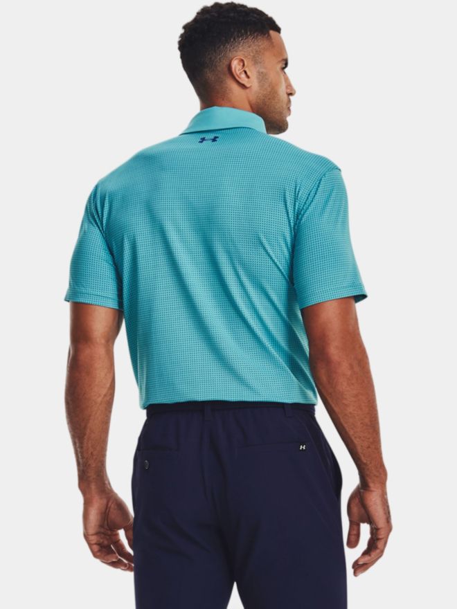 Under Armour T2G Printed Halbarm Polo türkis