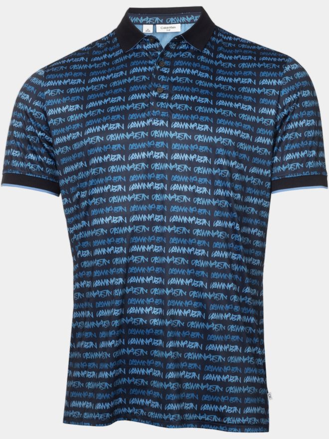 Calvin Klein SIGNATURE Halbarm Polo blau