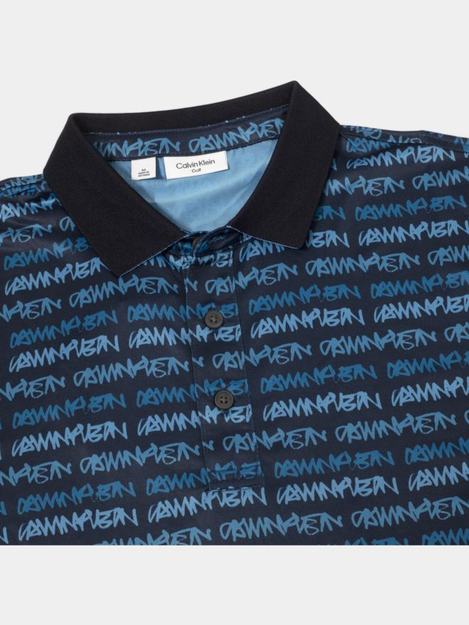 Calvin Klein SIGNATURE Halbarm Polo blau