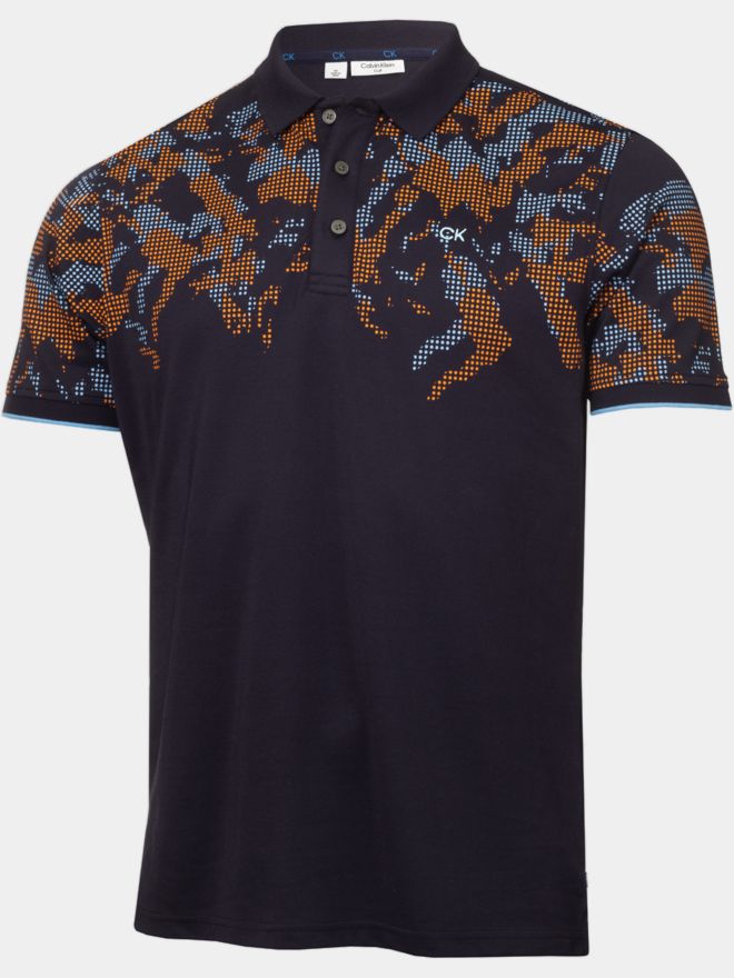 Calvin Klein NASHUA PRINTED Halbarm Polo navy