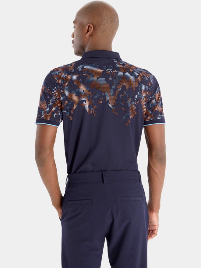 Calvin Klein NASHUA PRINTED Halbarm Polo navy